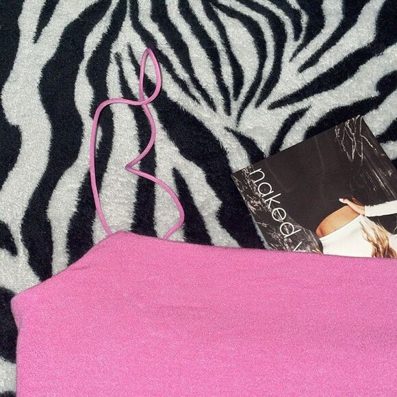 NWT naked wardrobe spaghetti strap pink rose women’s ballet leotard bodysuit - Picture 3 of 7